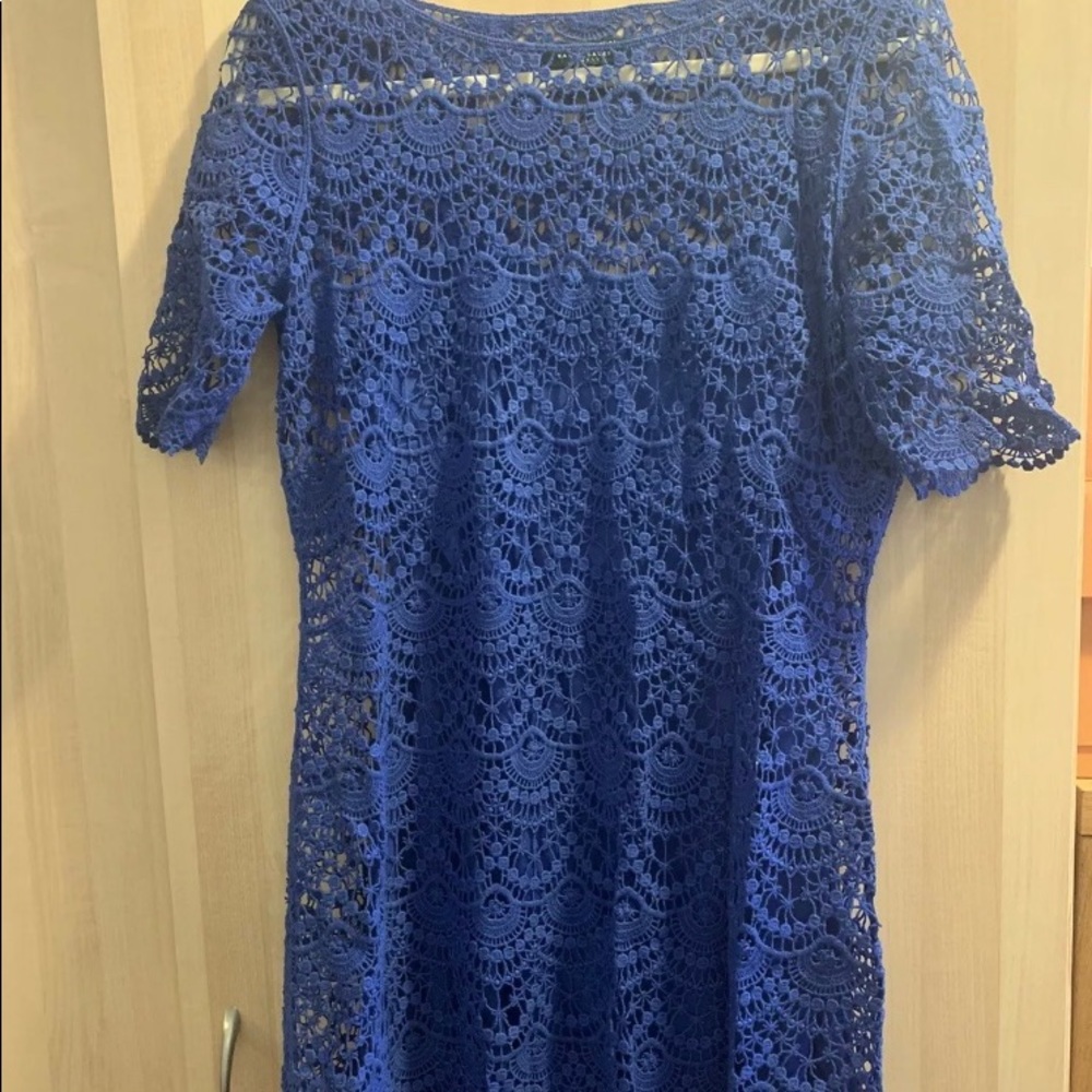 Lauren RALPH LAUREN Dress-CROCHET OVERLAY-Sz M